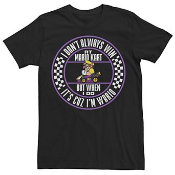 Men's Nintendo Mario Kart Wario When I Win Circle Text Graphic Tee