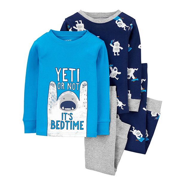 Baby And Toddler Boys Long Sleeve Yeti Snug Fit Cotton One Piece Pajamas