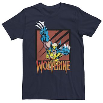 Men's Marvel X-Men Wolverine Leaping Portrait Graphic Tee