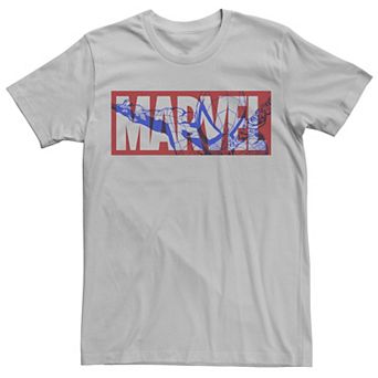 Men's Marvel Spider-Man Large Classic Movie Logo Graphic Tee