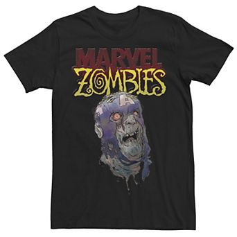 Men's Marvel Zombies Captain America Zombie Head Graphic Tee