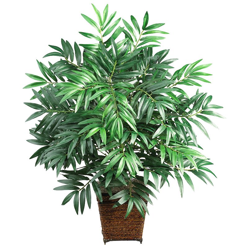 nearly natural Silk Bamboo Palm Plant, Multicolor