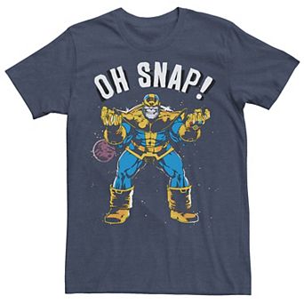 Men's Marvel Thanos Space Oh Snap! Retro Comic Style Graphic Tee