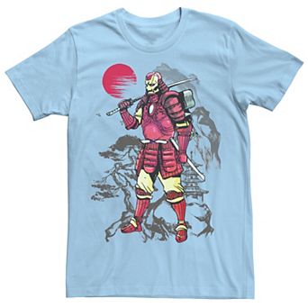 Men's Marvel Iron Man Samurai Mountain Sunset Graphic Tee