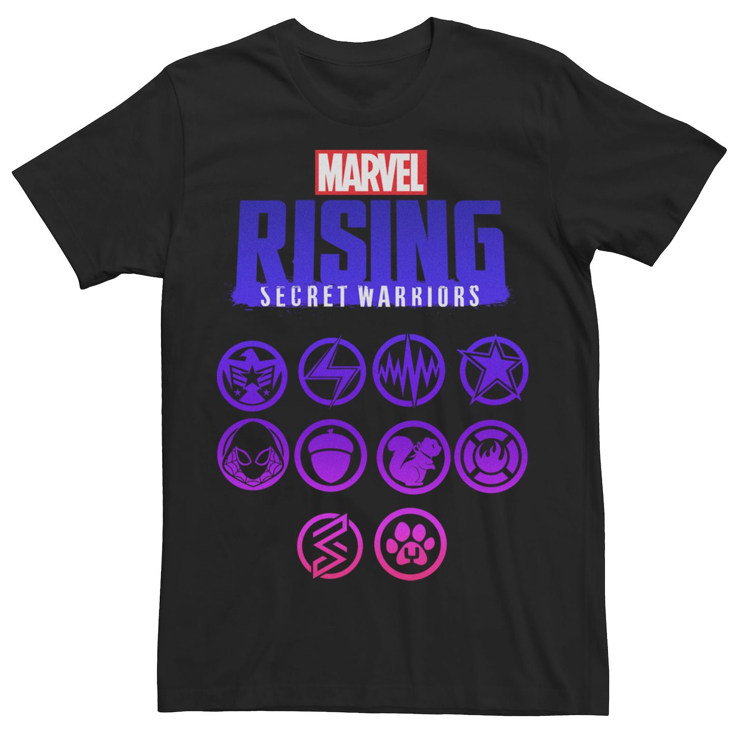Girl's Marvel Rising: Secret Warriors In Action T-shirt