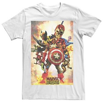 Men's Marvel Zombies Group Shot Poster Graphic Tee