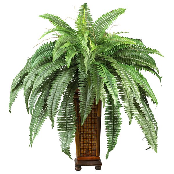 Nearly Natural Silk Boston Fern Plant