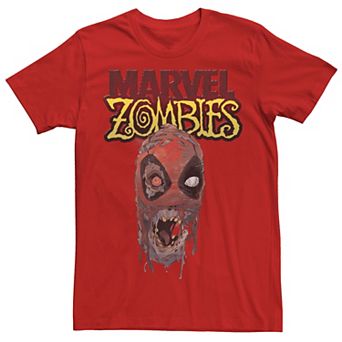 Men's Marvel Zombies Deadpool Zombie Head Graphic Tee