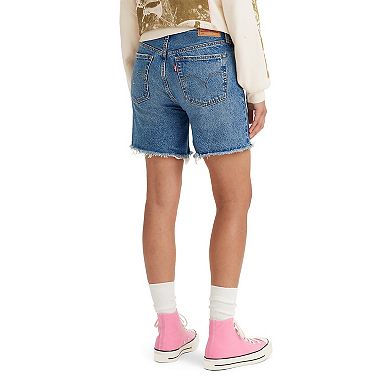 Women's Levi's® 501™ Mid-Thigh Frayed Jean Shorts