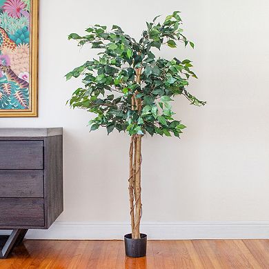 nearly natural 5-ft. Silk Ficus Tree