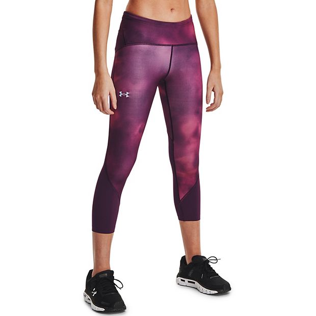 UNDER ARMOUR Womens Fly Fast Jacquard Crop Leggings Tight, Women's