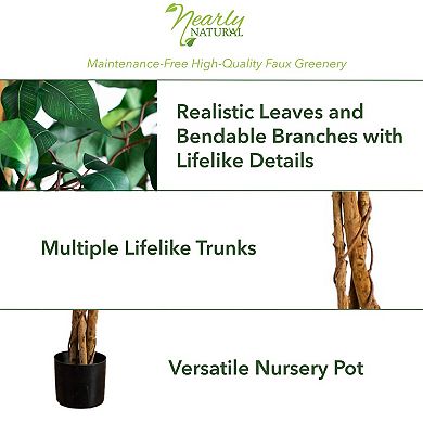 nearly natural 7-ft. Silk Ficus Tree