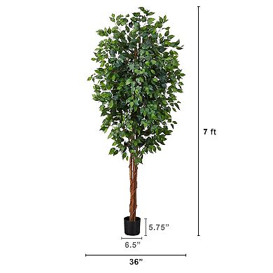 nearly natural 7-ft. Silk Ficus Tree