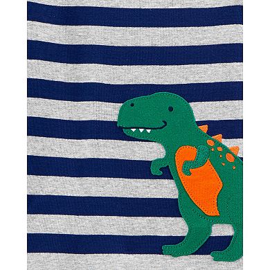 Baby Boy Carter's 4 Piece Dinosaur Striped Pajama Set