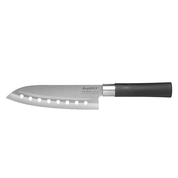 BergHOFF Essentials 7in. Stainless Steel Santoku Knife with Holes