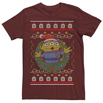 Disney / Pixar's Toy Story Alien Men's Greetings Ugly Christmas Style Tee