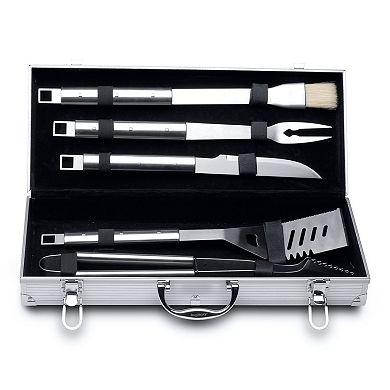 BergHOFF Cubo 6-pc. Stainless Steel BBQ Set with Case