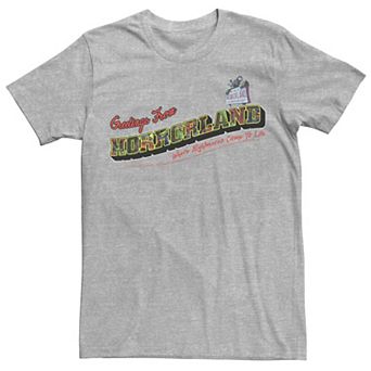 Men's Goosebumps Greetings From Horror Land Postcard Graphic Tee