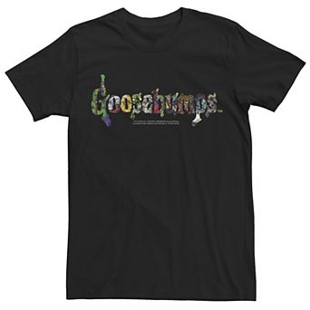 Men's Goosebumps Monsters Inside Large Logo Poster Graphic Tee