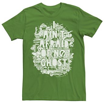 Men's Ghostbusters Ain't Afraid Collage Poster Graphic Tee