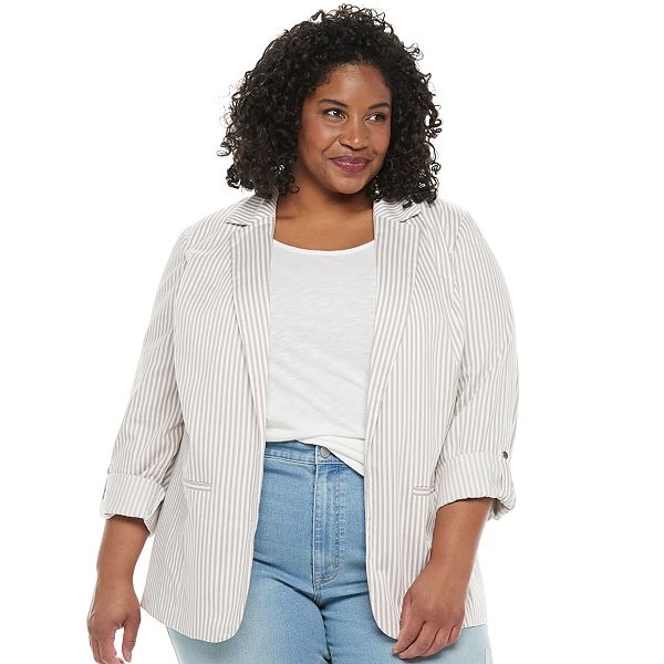 Plus size boyfriend clearance blazer