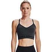 Buy Under Armour UA Seamless Low Impact Long Sports Bra In Green