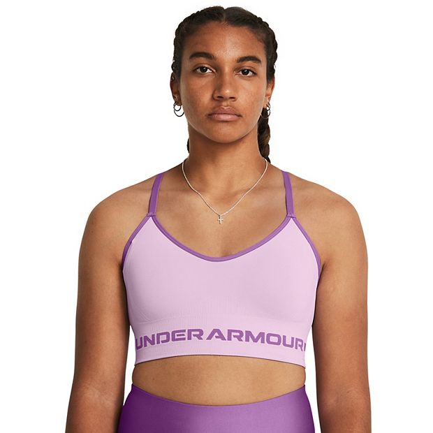 Under Armour Medium Impact Back Clasp Womens Padded Sports Bra Purple XS -  New