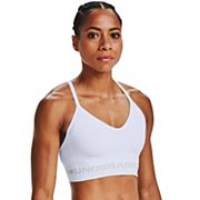 Under Armour Training Seamless light support long sports bra in white