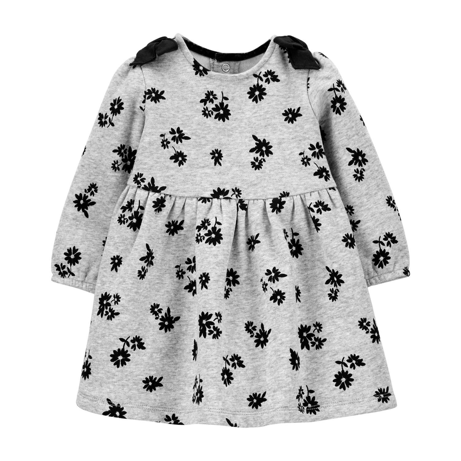 baby girl carter's floral bow dress