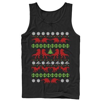 Men's Jurassic Park Knit Style Tank Top