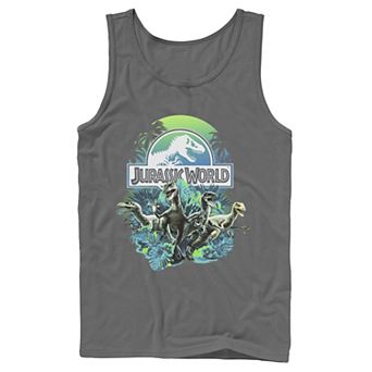 Men's Jurassic World Velociraptor Collage Logo Tank Top