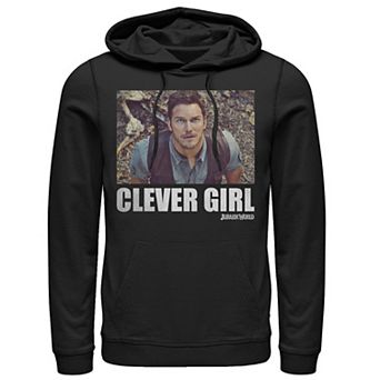 Men's Jurassic World Clever Girl Portrait Hoodie