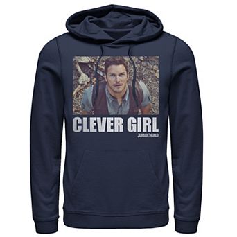 Men's Jurassic World Clever Girl Portrait Hoodie