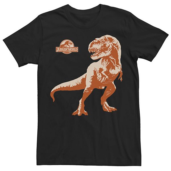 Men's Jurassic World T-Rex Orange Hue Portrait Tee