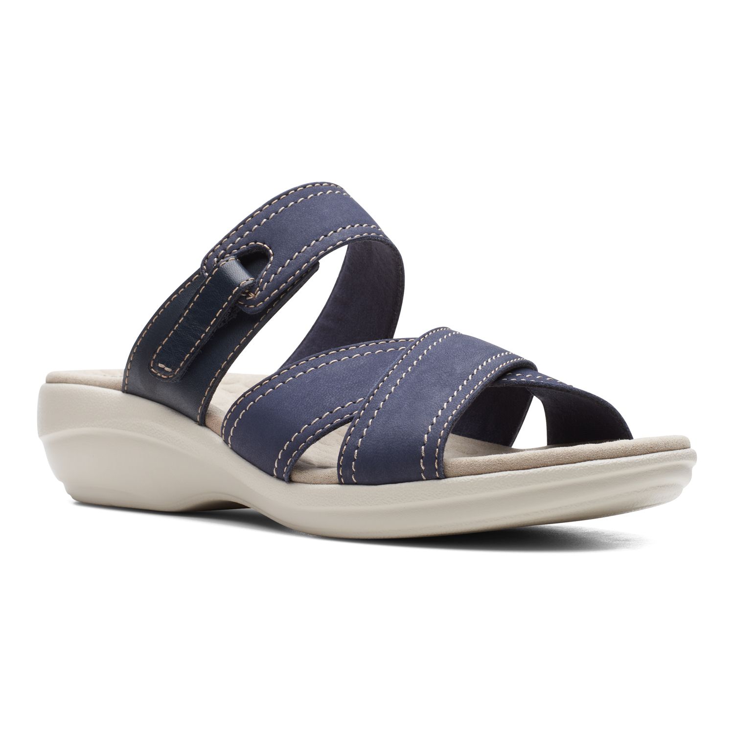 clarks navy sandals