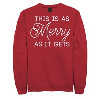 Men's This Is As Merry As It Gets Graphic Fleece Pullover