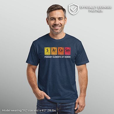 Men's Sarcasm Elements of Humor Periodic Table Graphic Tee