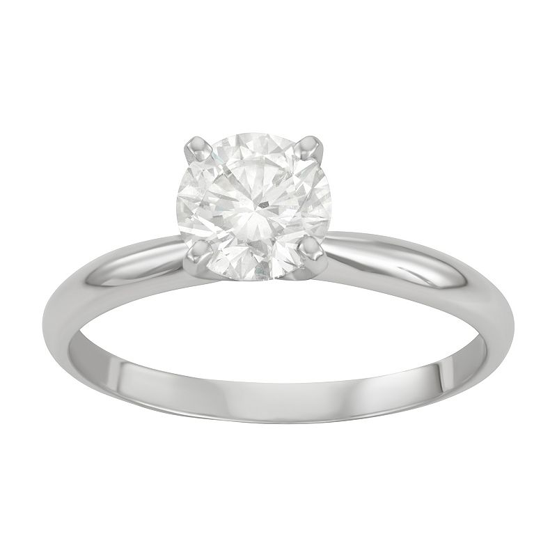 14k Gold 1 Carat T.W. IGI Certified Lab-Grown Diamond Solitaire Engagement 