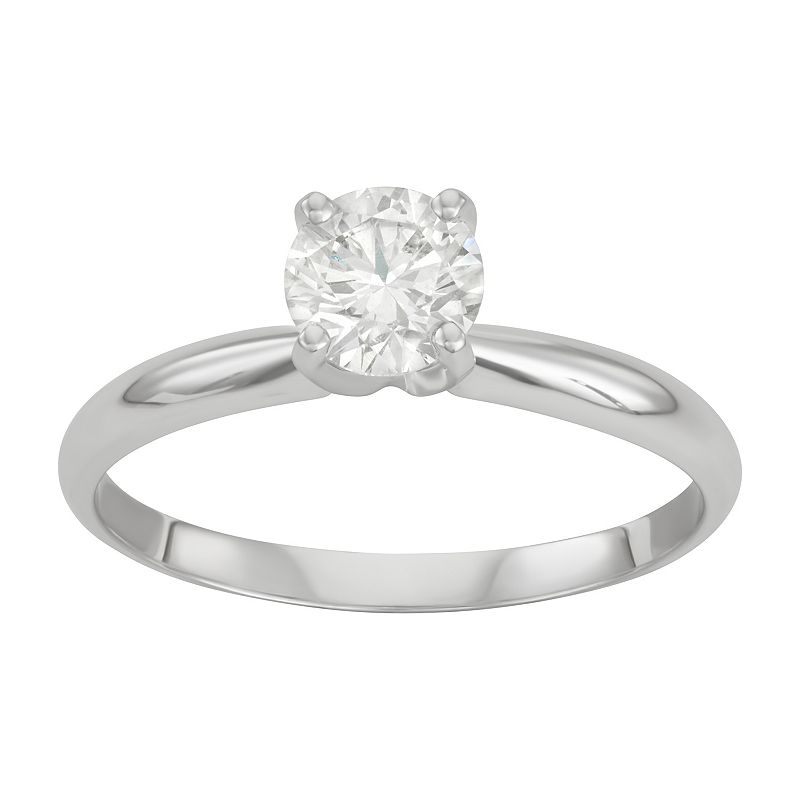 14k Gold 3/4 Carat T.W. IGI Certified Lab-Grown Diamond Solitaire Engagemen