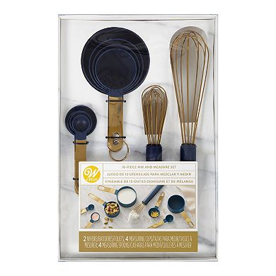 Wilton Navy Blue & Gold 10-pc. Kitchen Utensil Mix & Measure Set