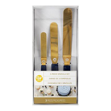 Wilton Navy Blue & Gold 3-pc. Icing Spatula Set