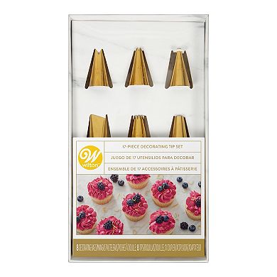 Wilton Navy 17-pc. Blue & Gold Piping Tips & Cake Decorating Supplies Set