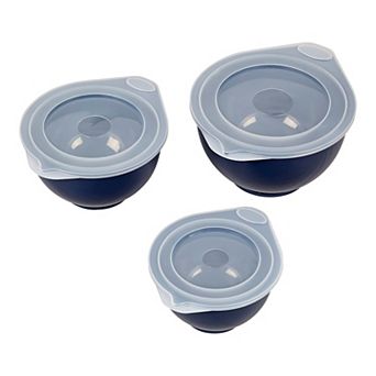 Wilton 6 pc Navy Blue Covered Bowl Set