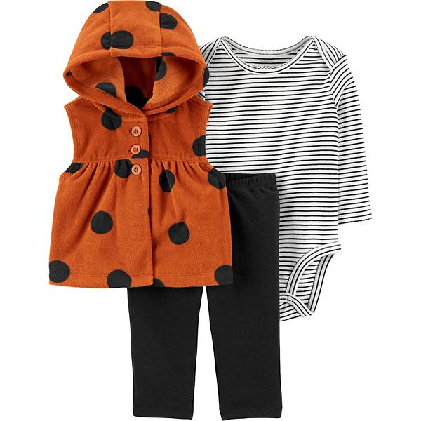 Baby Girl Carter's 3-Piece Polka Dot Vest, Bodysuit & Leggings Set Baby Girl Carter's 3-Piece Polka Dot Vest, Bodysuit & Leggings Set