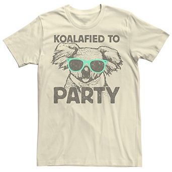 Men's Koalafied To Party Koala Sunglasses Portrait Tee
