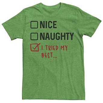 Men's 'I Tried My Best' Check List Tee