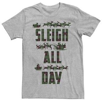 Men's 'Sleigh All Day' Flannel Silhouette Tee