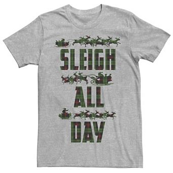 Men's 'Sleigh All Day' Flannel Silhouette Tee