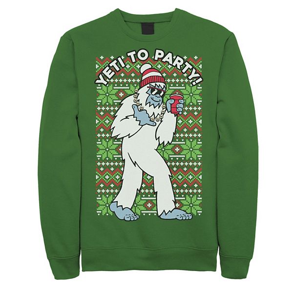 Merry Yeti Mens Ugly Christmas Sweater