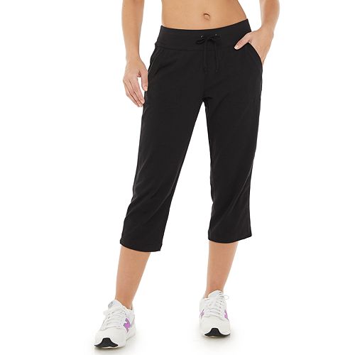 Petite Tek Gear® Drawstring Flare Capri Pants